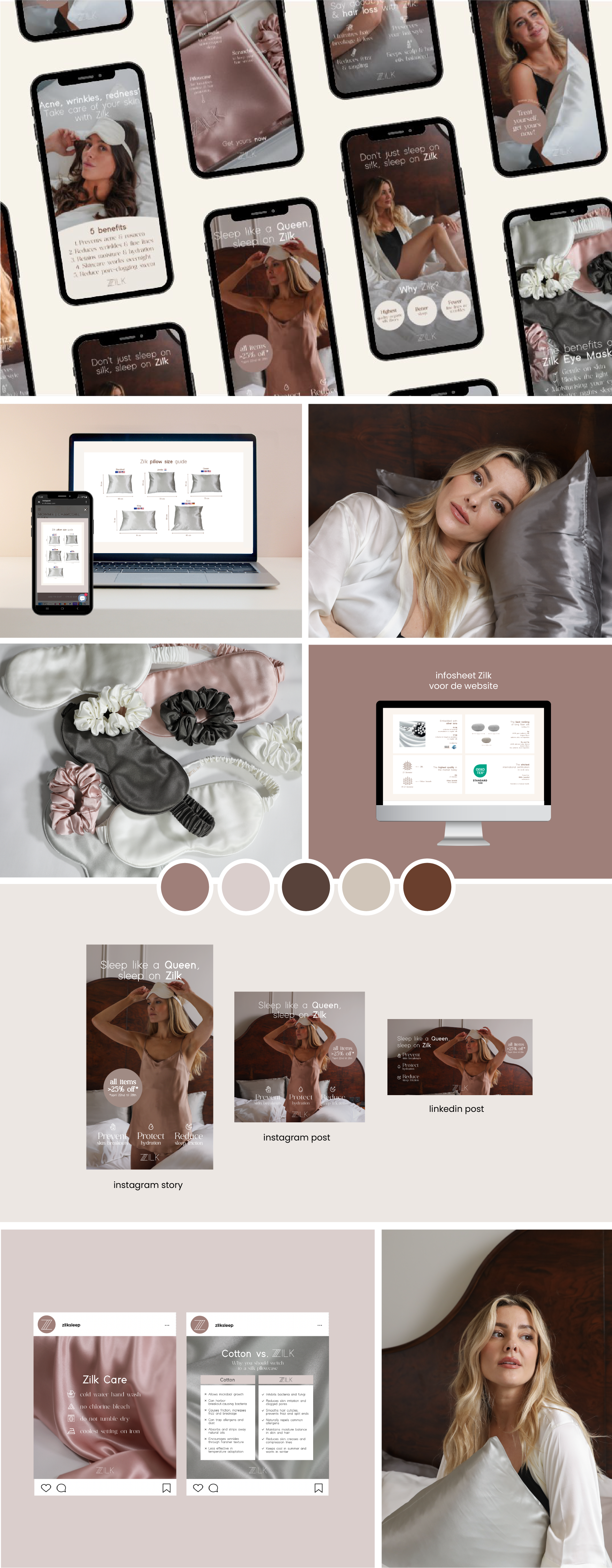 Zilk Sleep social media templates