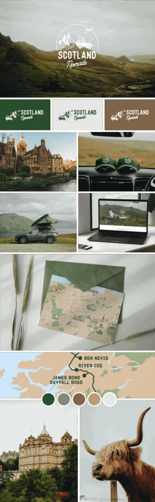 Scotland Nomads branding, project van Travelbase