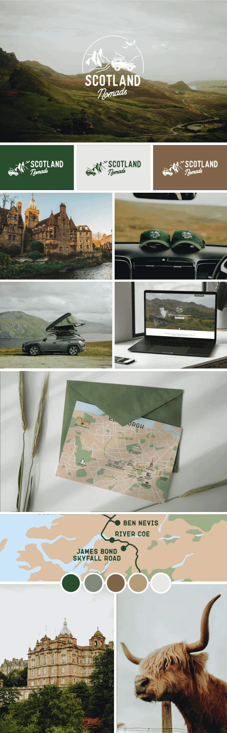 ScotlandNomads_Portfolio Scotland Nomads branding overview